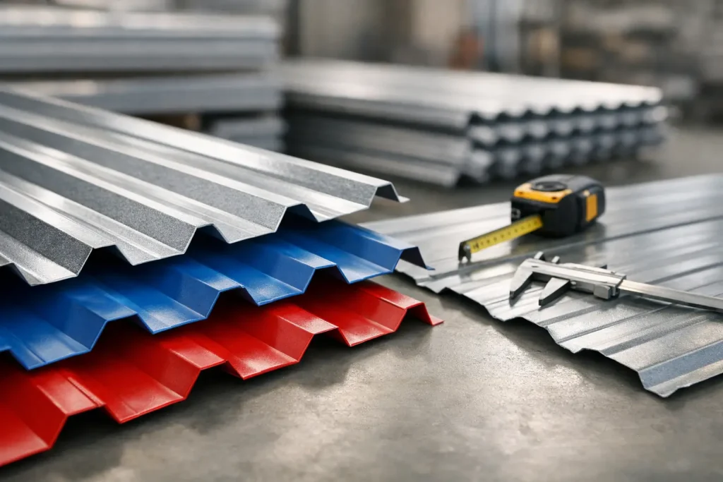 Box Profile Sheet Sizes and Cover Width